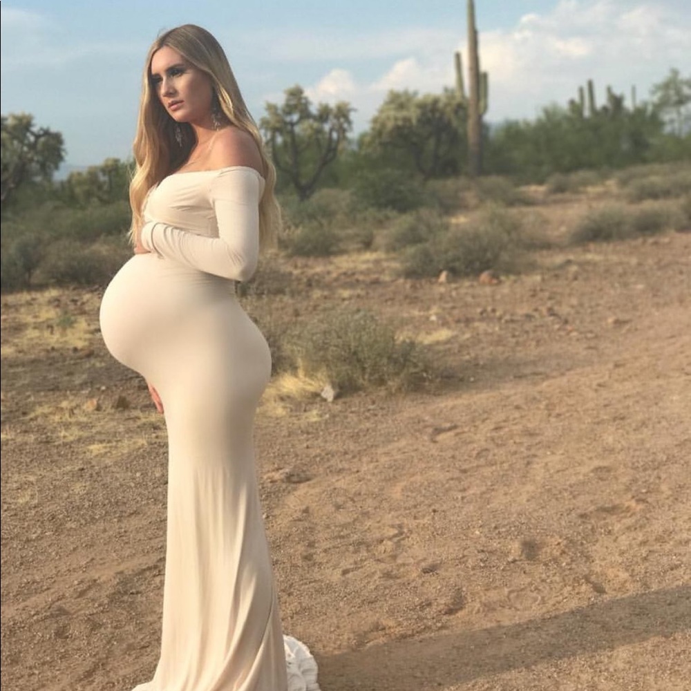Nude Maternity Dress